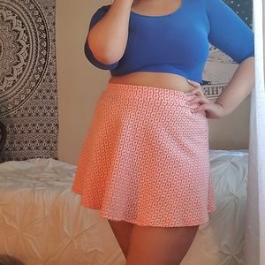 Orange Patterned Skirt